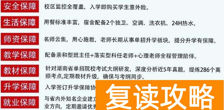 湖南潇湘单招复读集训2026招生简章